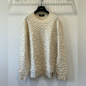 FENDI Men's FF-Embossed Wool Sweater